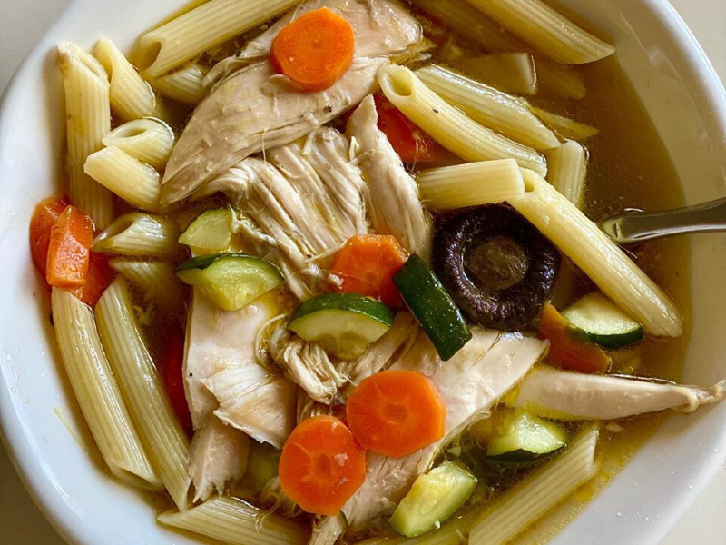 Yummy Comforting One-Pot Chicken Noodle Soup as my Working Lunch