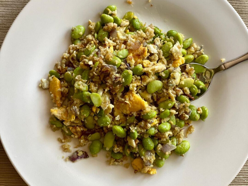 Nutrient Dense Vegetarian Meal- “Fried Rice” with Quinoa Millet 