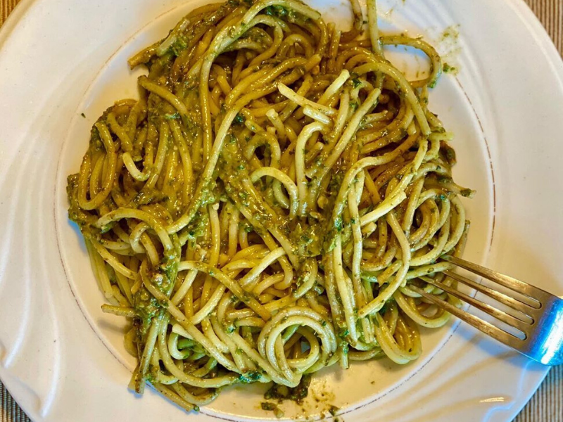 3-Ingredient Healthy, Satisfying Pesto Pasta Cooked in VitaClay in Just 30 Minutes