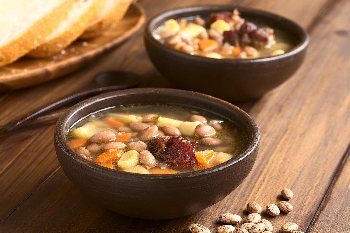 Pinto beans stew with jalapeno-corn dumplings recipe