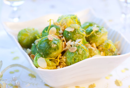 Martha Stewart's Brussels Sprouts with Lemon and Walnuts or Almonds