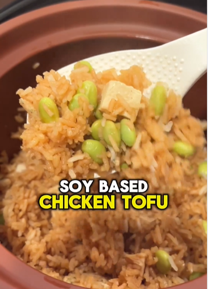 Soy-based Chicken Tofu Edamame Rice