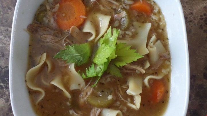 slow cooker turkey soup