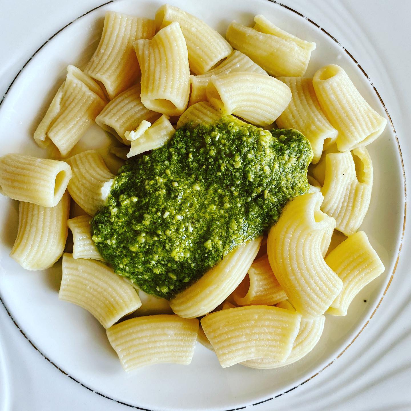 30 minutes One Pot Meal Artisan Pasta Rigatoni in Pesto Sauce from VitaClay