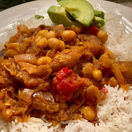 Eggplant chickpea curry in 40 minutes Vitaclay!