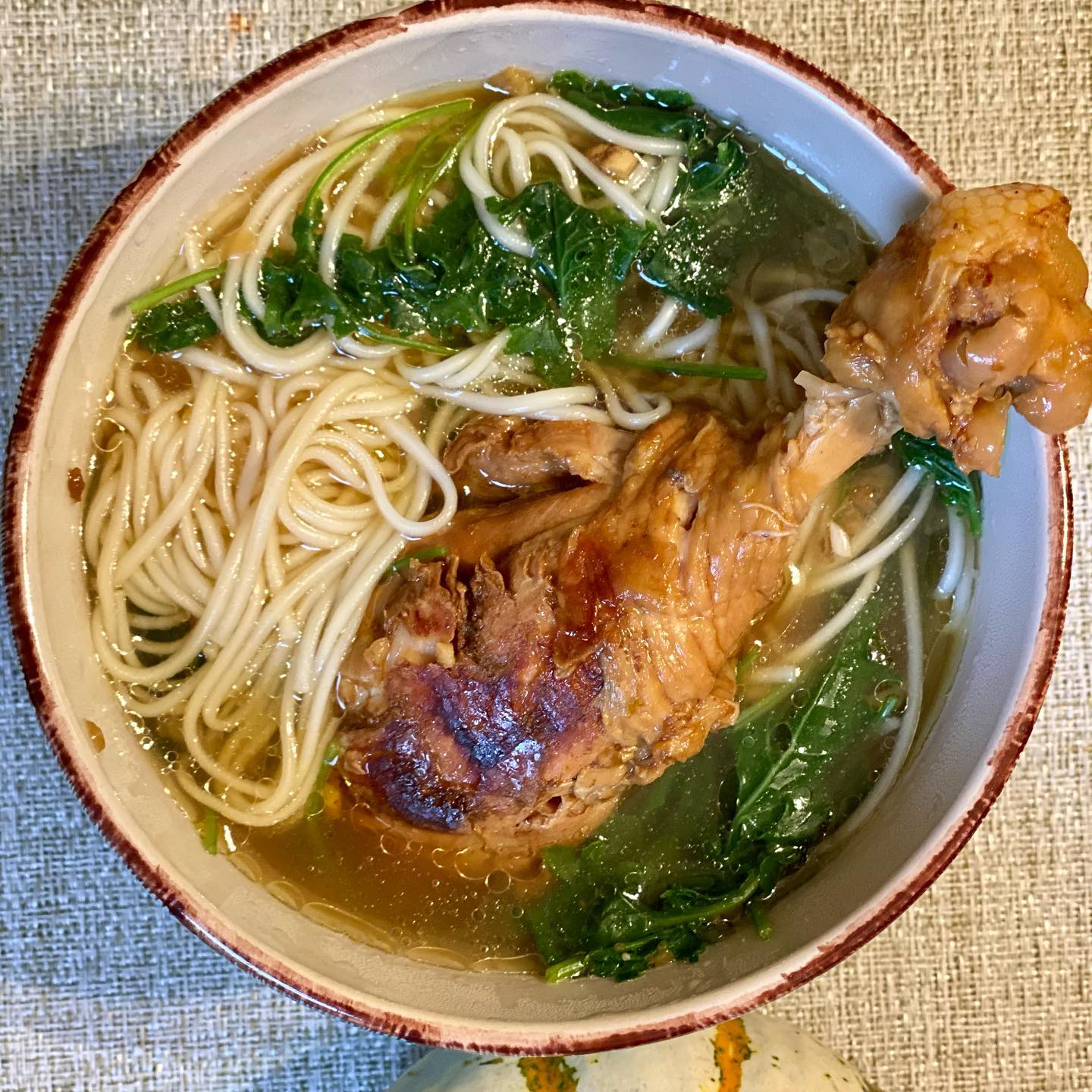 Adobo Chicken Noodle Soup