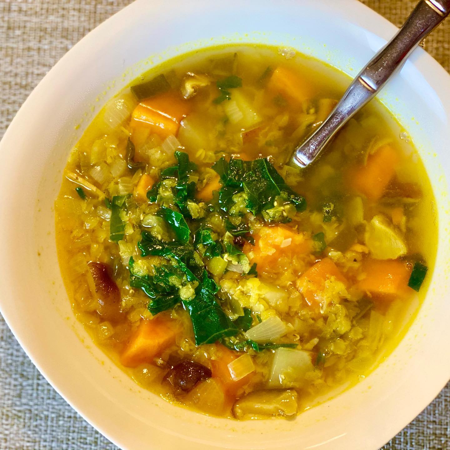 glutenfree- lentil soup with potato leeks