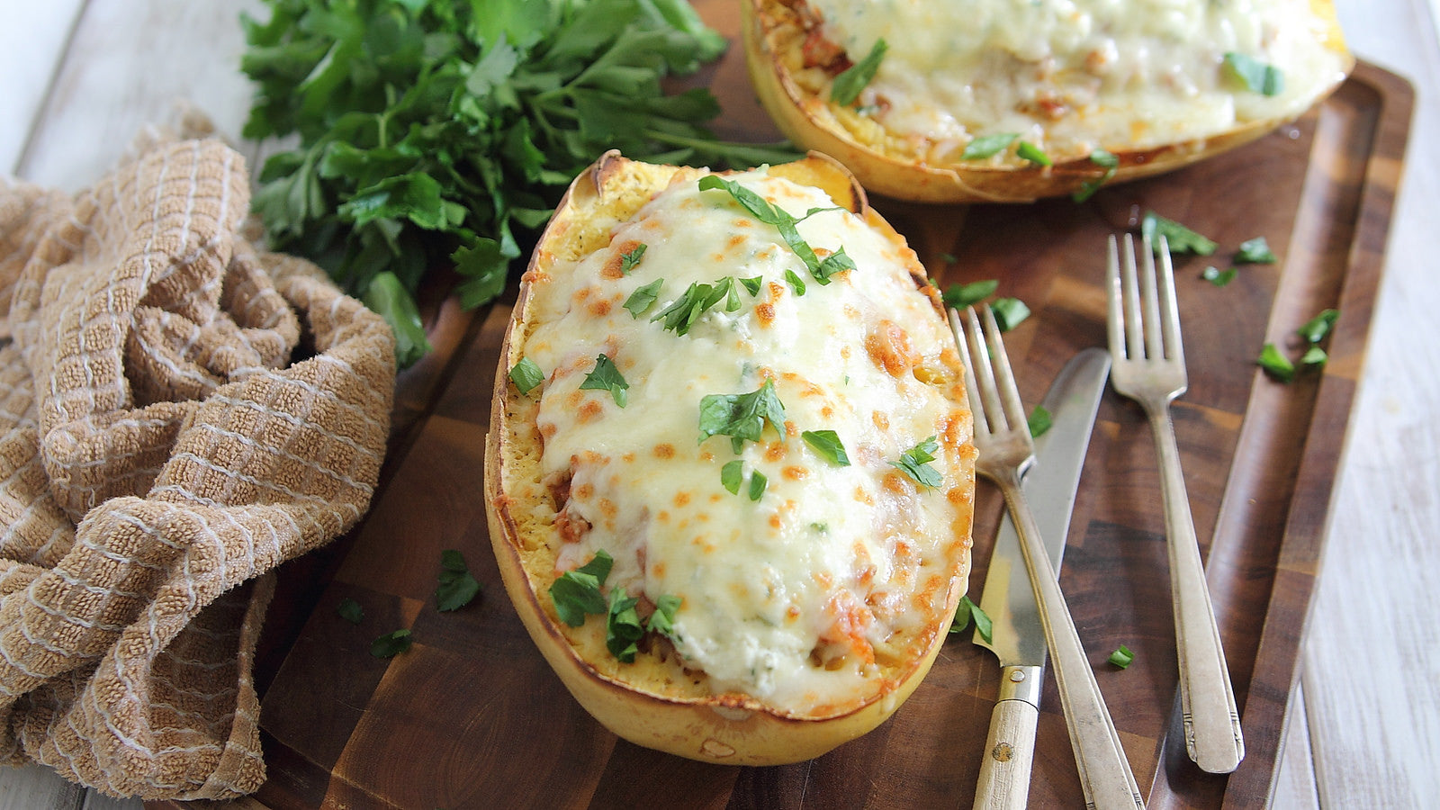 Spaghetti Squash Lasagna in a Clay Pot (Gluten Free)