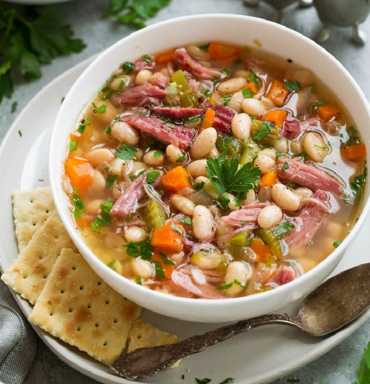 Ham & Bean Soup With Greens