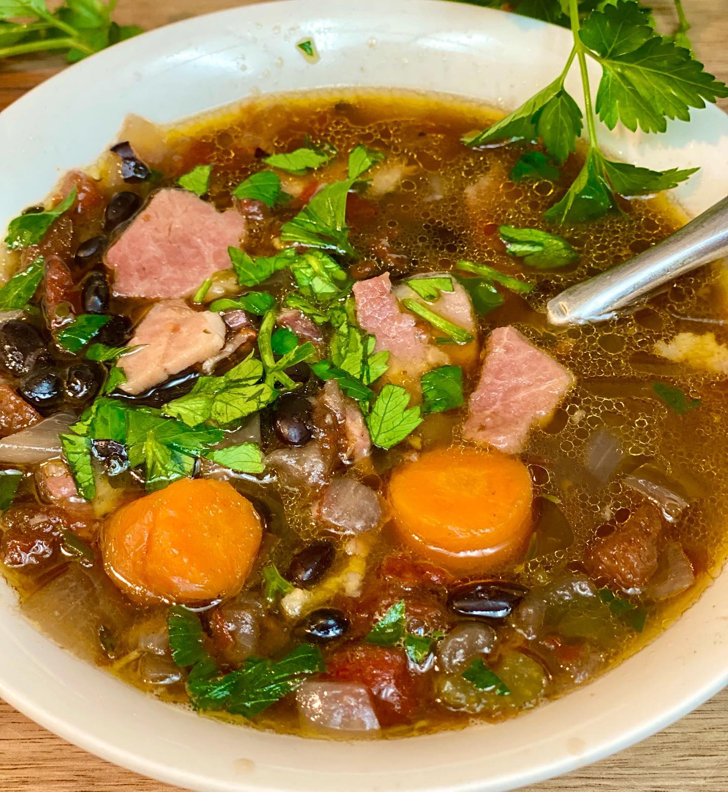 Left overs Ham bone and Bean Soup