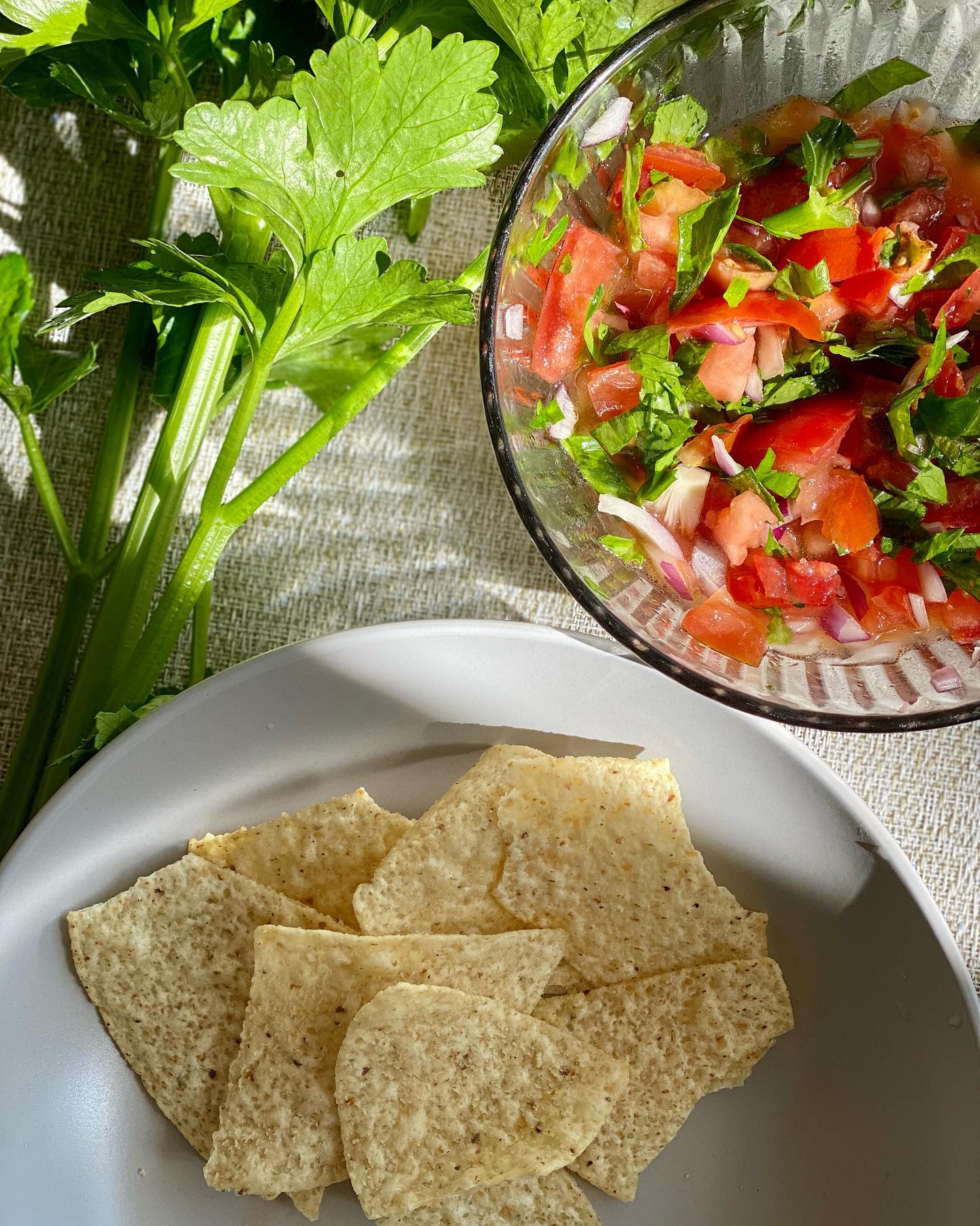Chips and homemade salsa
