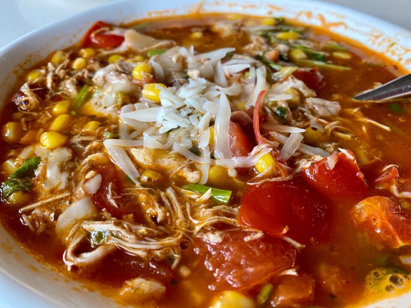 30 Minutes Tasty Chicken Tortilla Soup Made in VitaClay