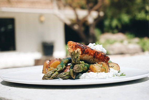 Dijon Salmon with Dill Creme Fraiche