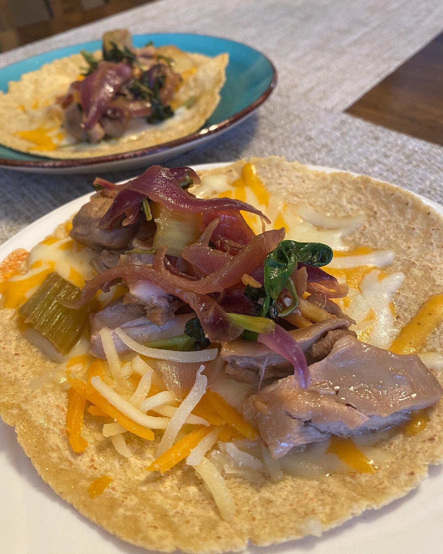 Lemon basil taco with heirloom chicken