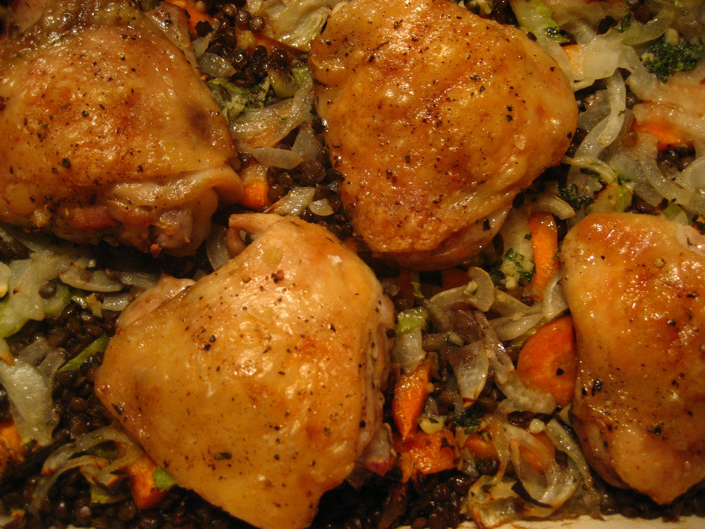 Clay Pot Indian Inspired Lentil Chicken