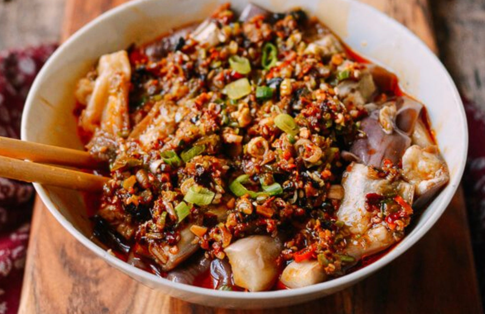 Steamed Eggplant In Hunan Chili Sauce