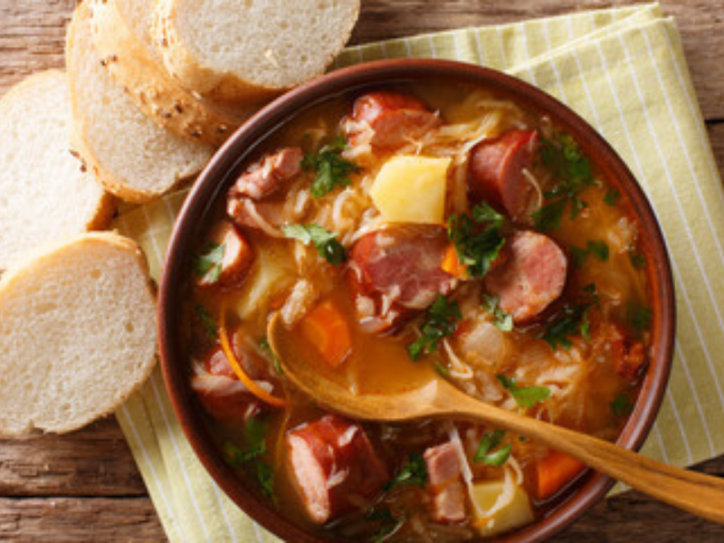 Easy Comforting Italian Sausage Soup in Clay