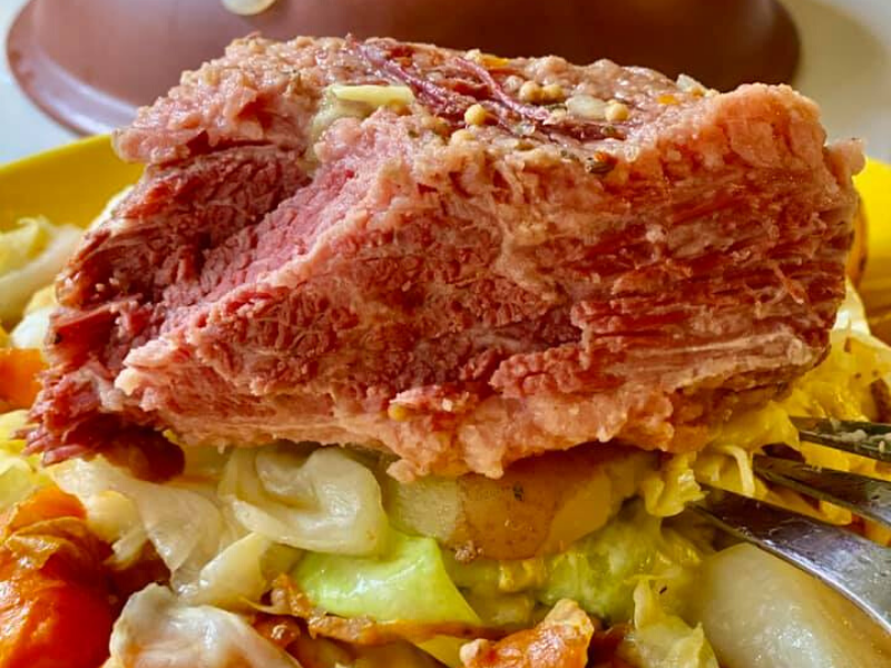 Easy Corned Beef and Cabbage In VitaClay Fast Slow-Cooker