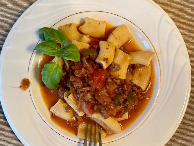 Rigatoni with Summer Bolognese from Fresh Produce