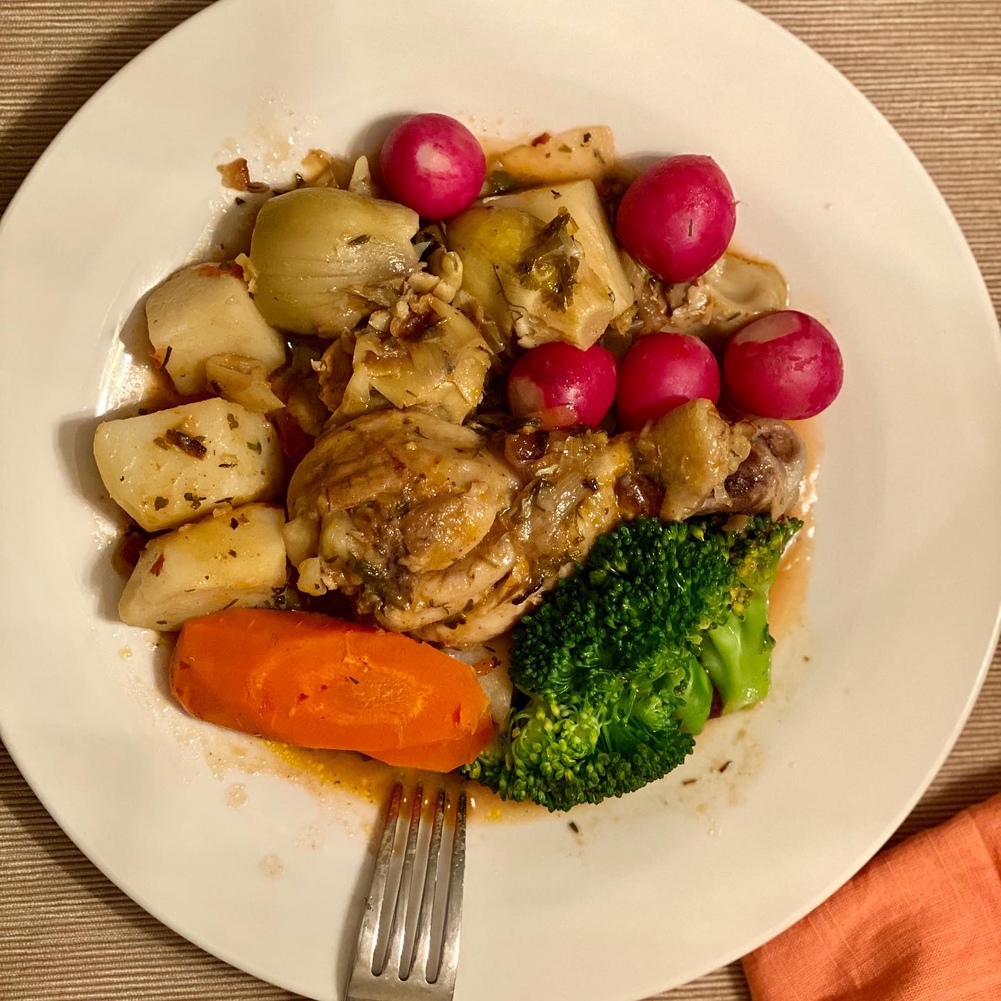 Paleo Artichoke Chicken Legs with Abundant Veggies in 40 Minutes or an Hour!