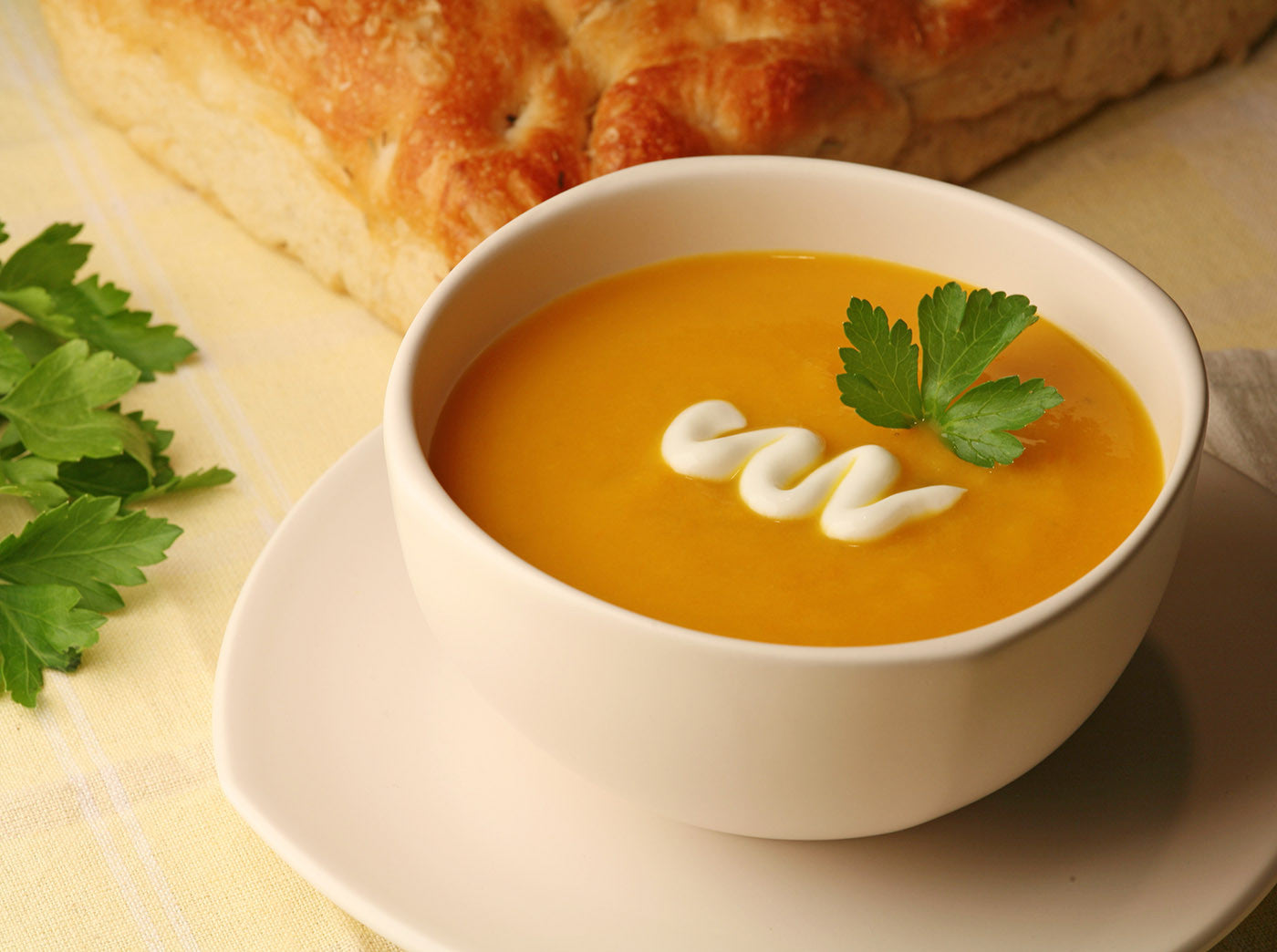 Pumpkin Soup with Lime Drizzle