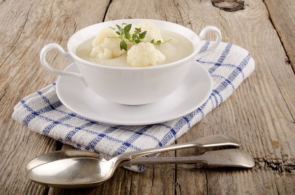 Creamy, Vegan, Delicious, Healthy Cauliflower Soup Cooked in Clay - VitaClayÂ® Chef