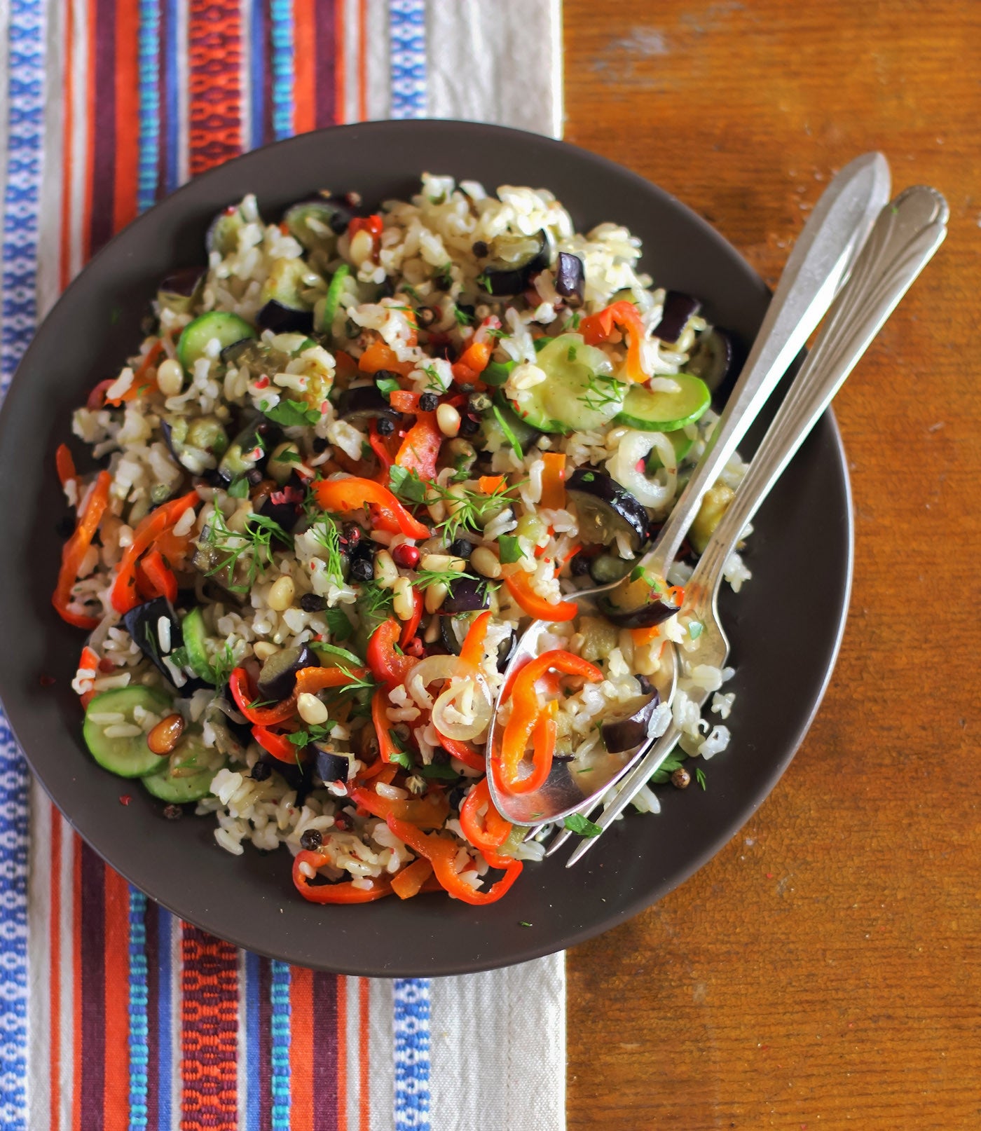 Slow Cooker Barley with Toasted Pine Nuts