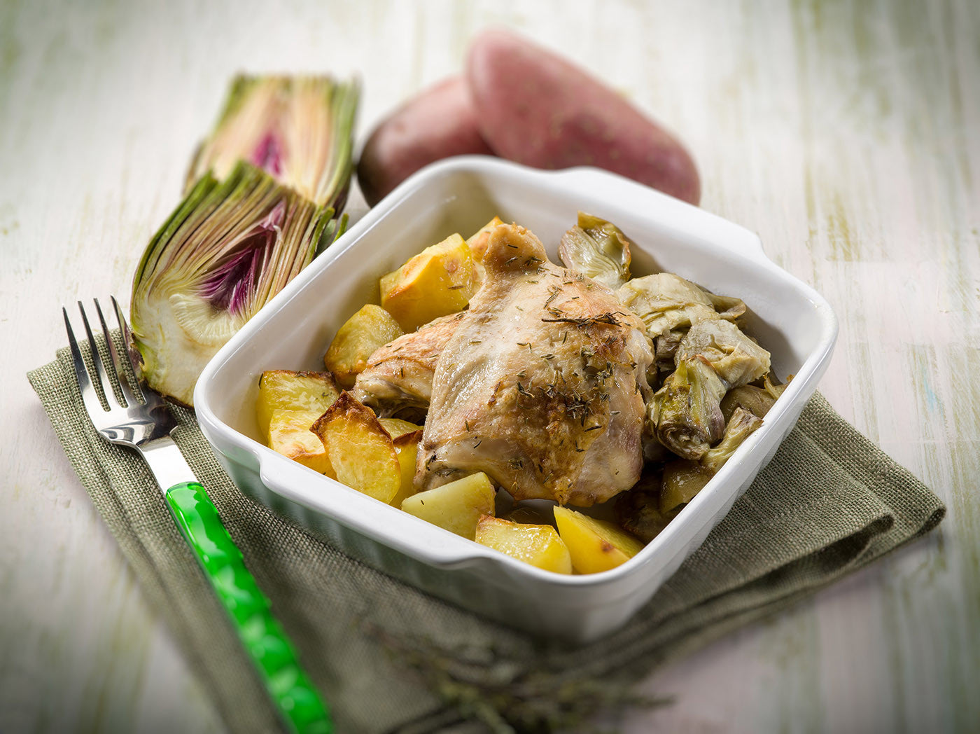 Slow Cooking Provencal Chicken with Artichokes