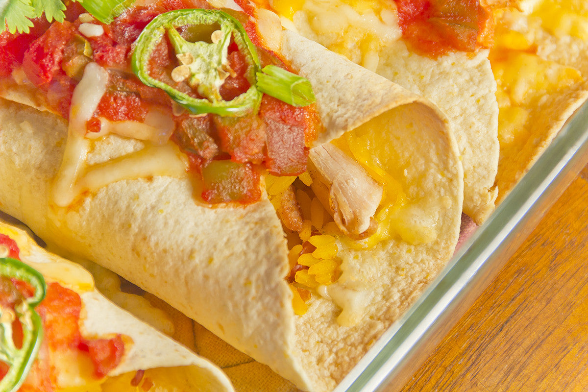 Chicken Corn Tortilla Enchilada Casserole in Clay