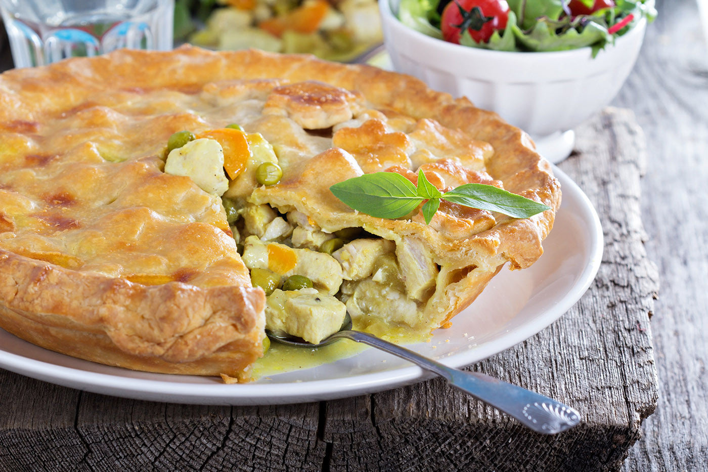 Slow Cooked Curry Chicken Pot Pie in Clay