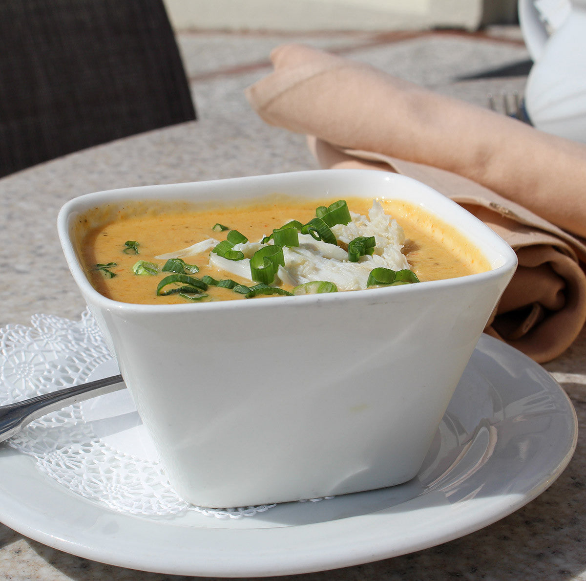 Crab Tomato-Basil Bisque Slow Simmered in Clay Recipe