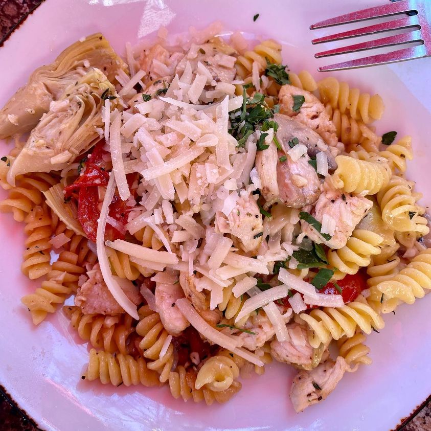 Artichoke Chicken & Fusilli Recipe in VitaClay Instant Crock Clay Pot