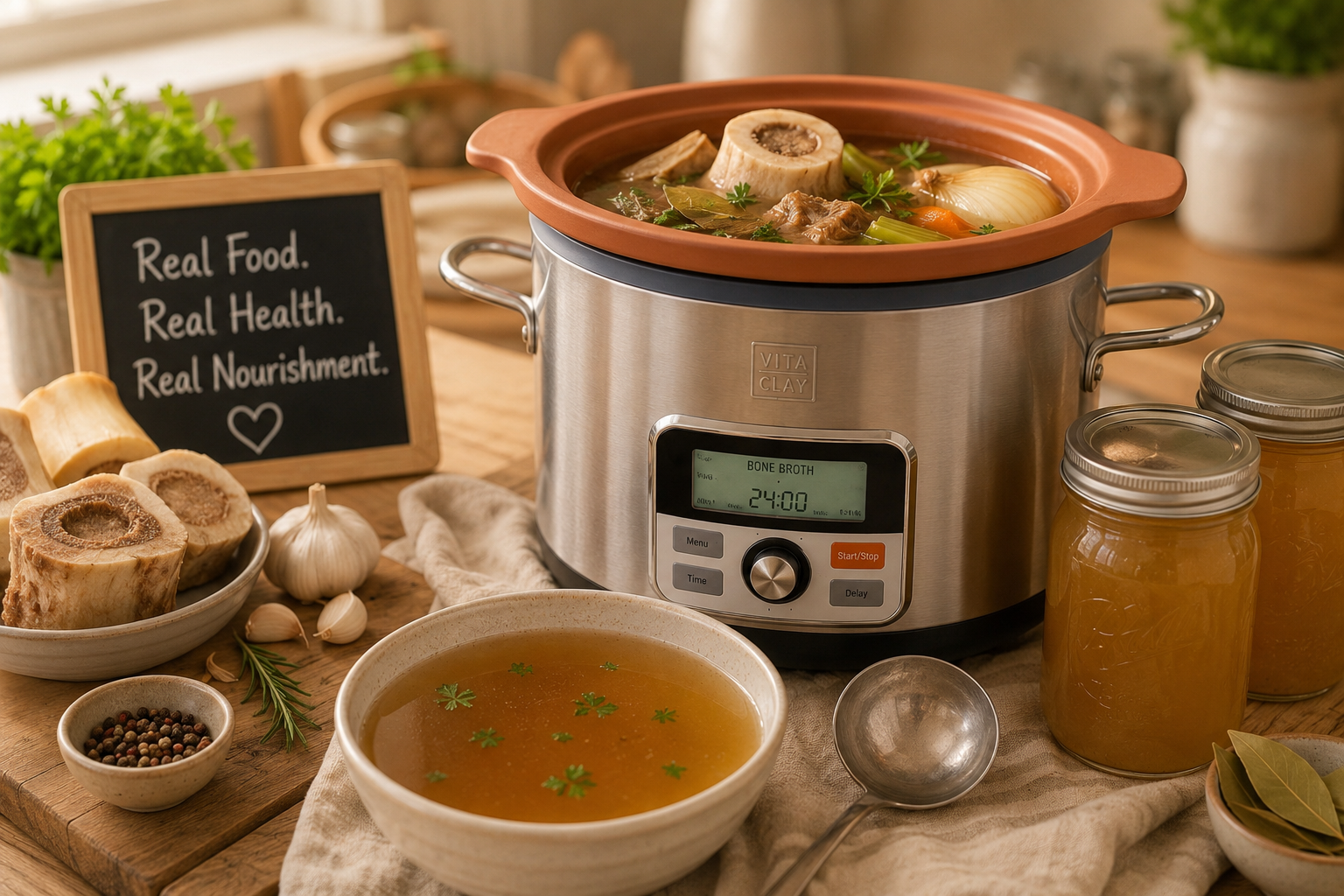 How to Make Bone Broth in the VitaClay Nourishing Pot