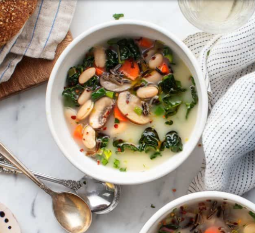 Delicious and easy Wild Rice Soup in clay