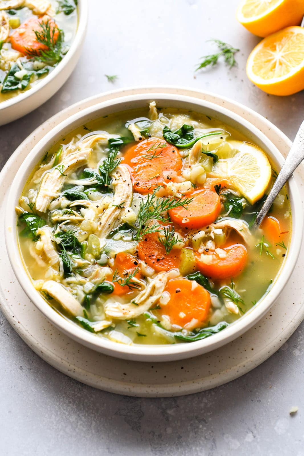 NOURISHING CHICKEN AND CAULIFLOWER RICE SOUP