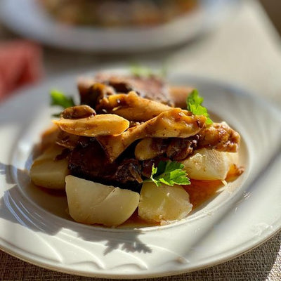 Gordon Ramsay's Slow Braised Beef Short Ribs with Organic Mushrooms ...