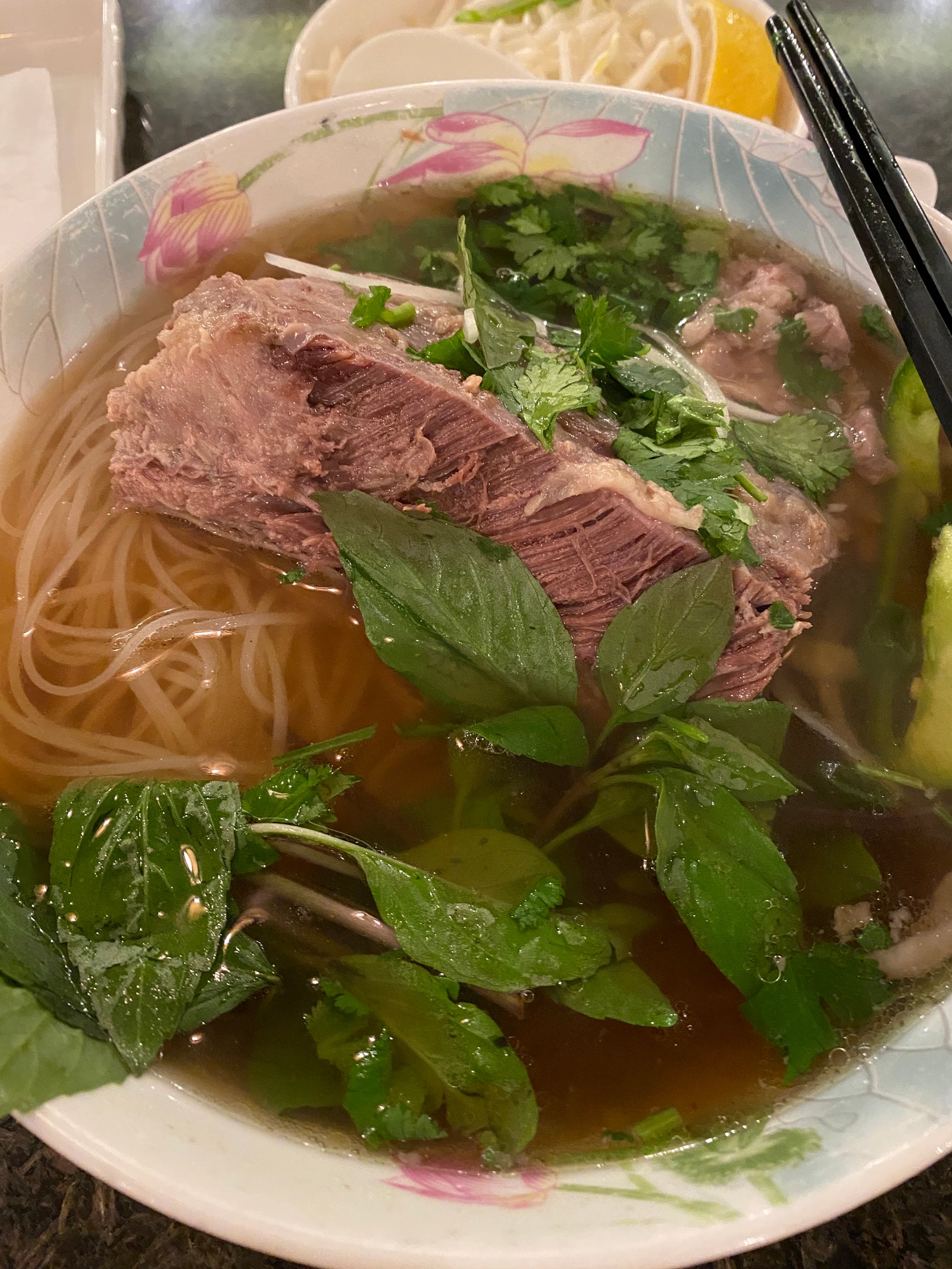 Nourishing short ribs pho in bone broth