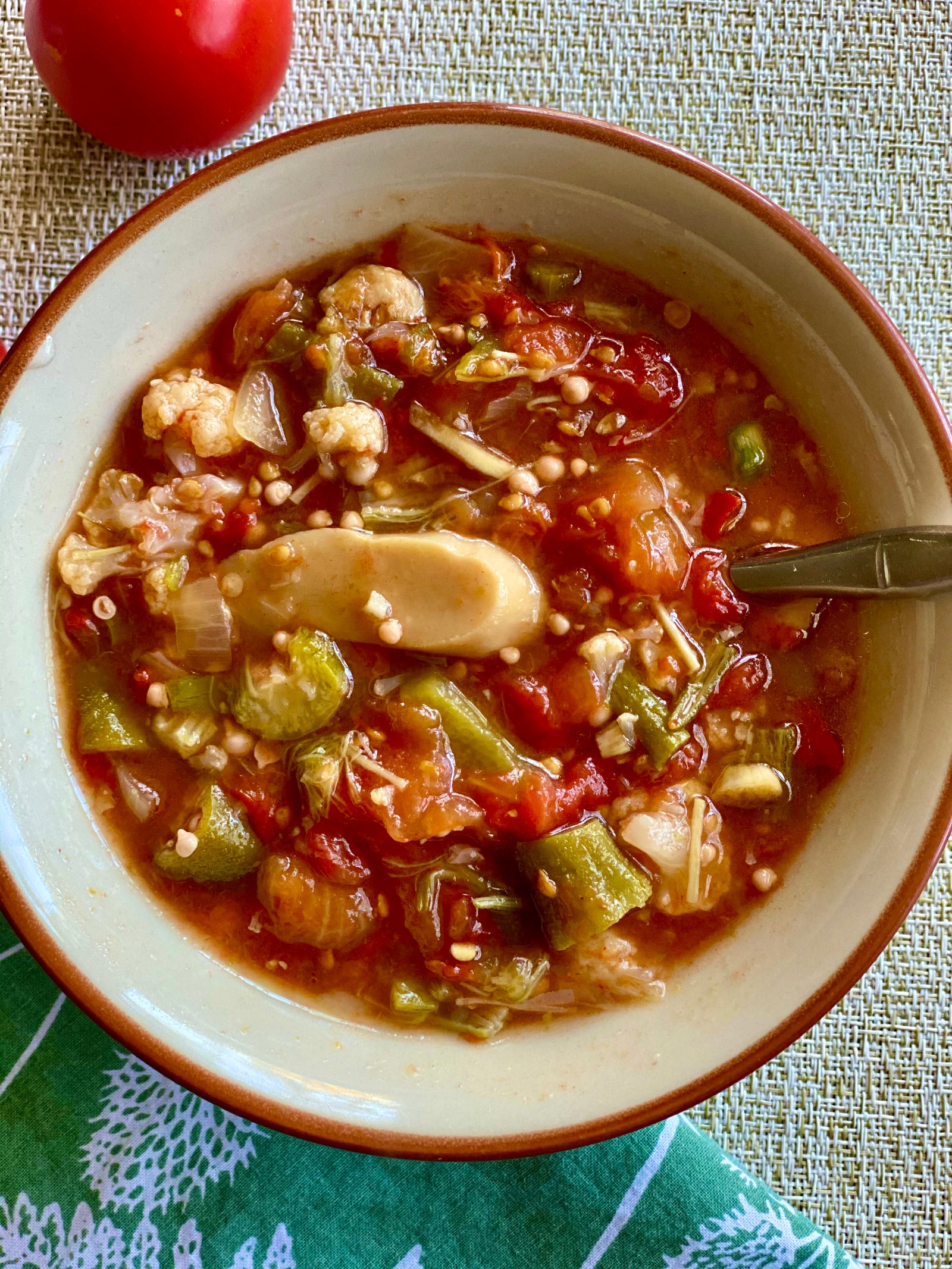 Vegetarian Vegan Cajun Gumbo with Okra