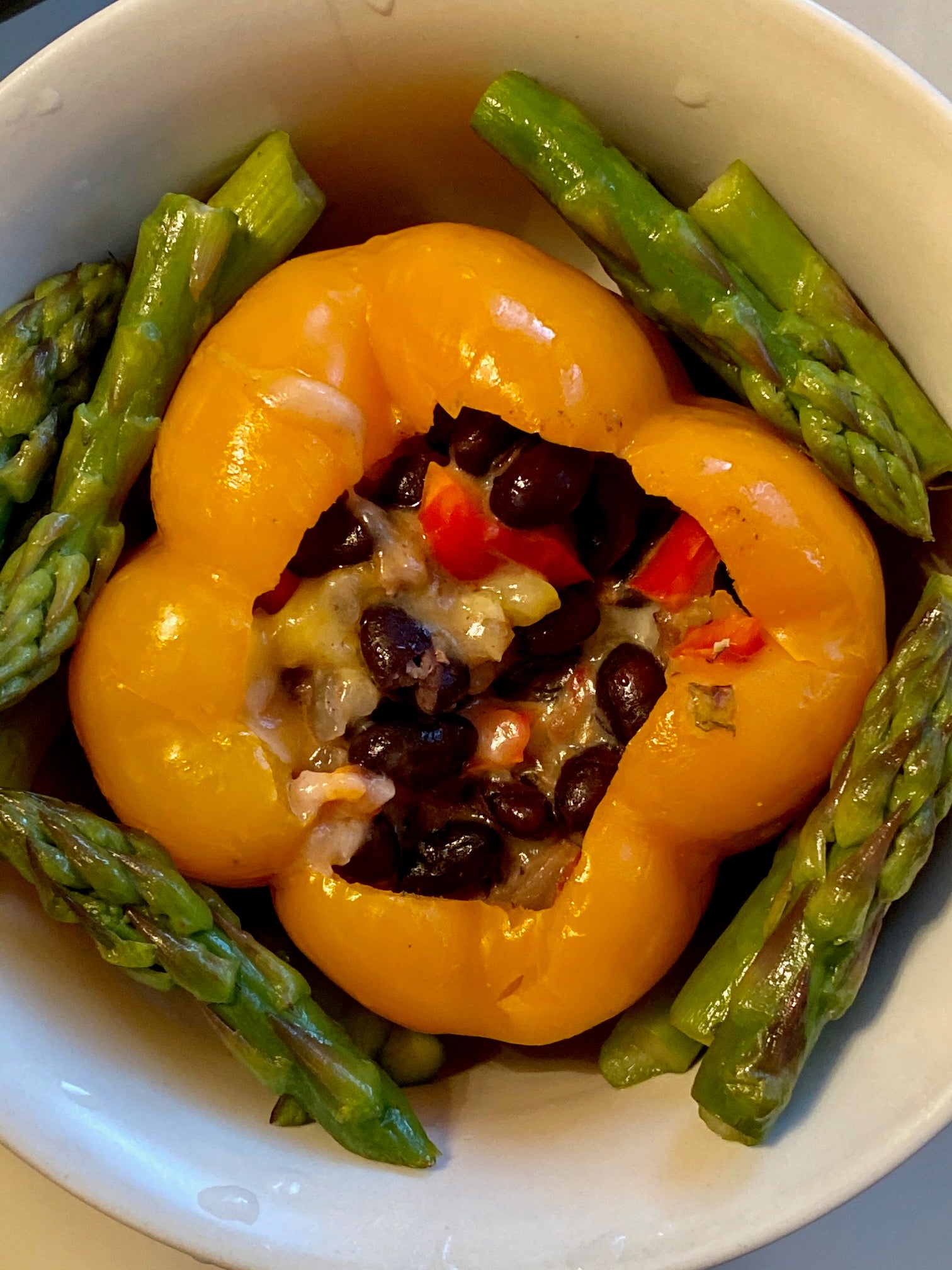 Vegetarian Mexican Inspired Stuffed Peppers