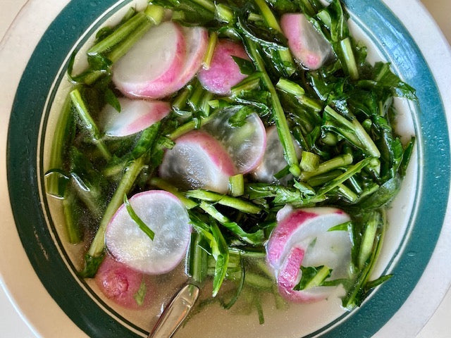 Dandelion Radish Soup for Anti Inflammatory and Detox