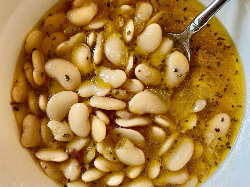 Tasty Marinated Lima Beans in Clay