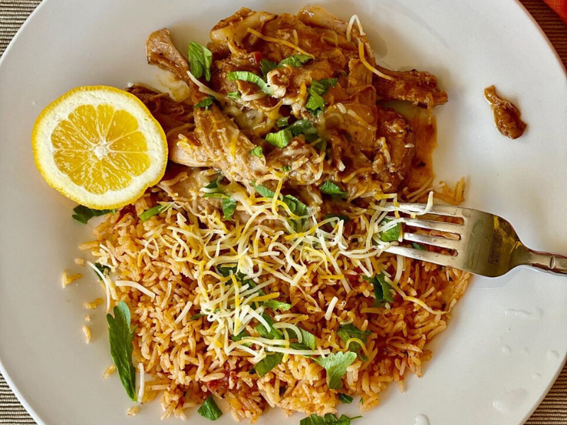 VitaClay Quick and Easy 30 Minutes Mexican Chicken in Enchilada Sauce