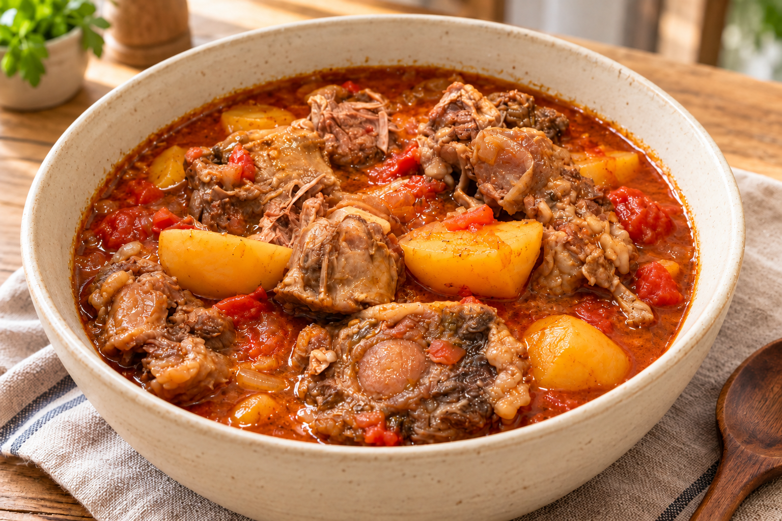 VitaClay Oxtail Stew With Fresh Tomatoes and Potatoes