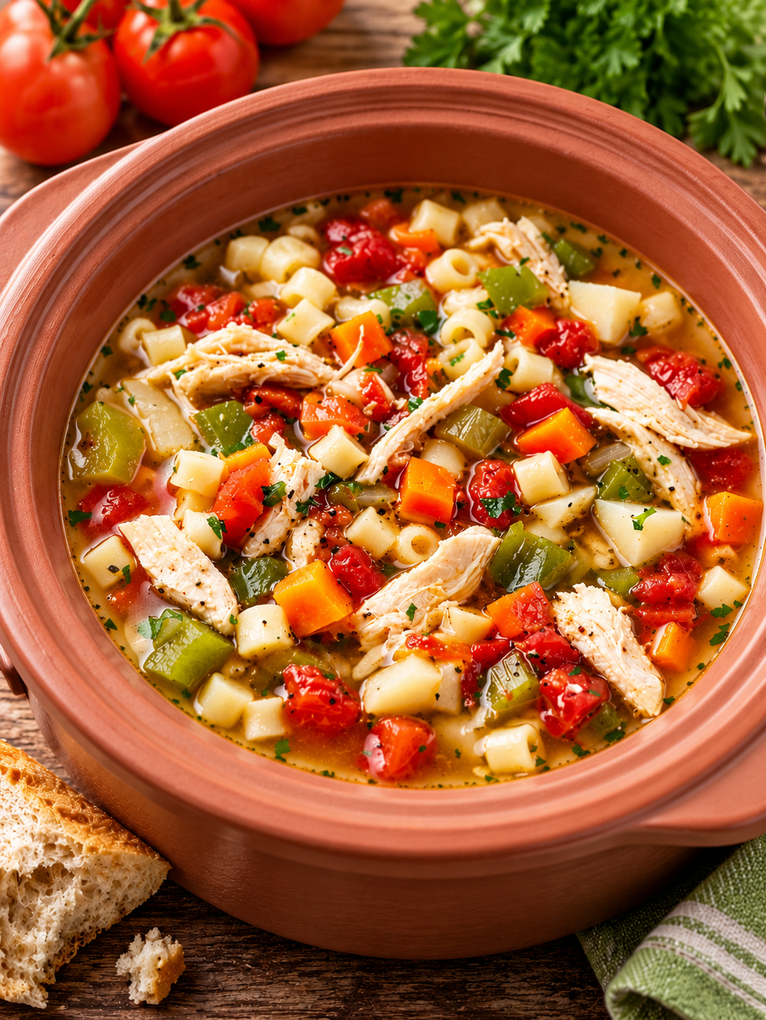 Peppery Sicilian Chicken Soup in VitaClay