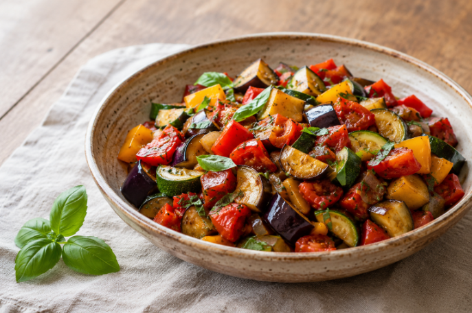 Garden Vegetable Ratatouille in the VitaClay Nourishing Pot