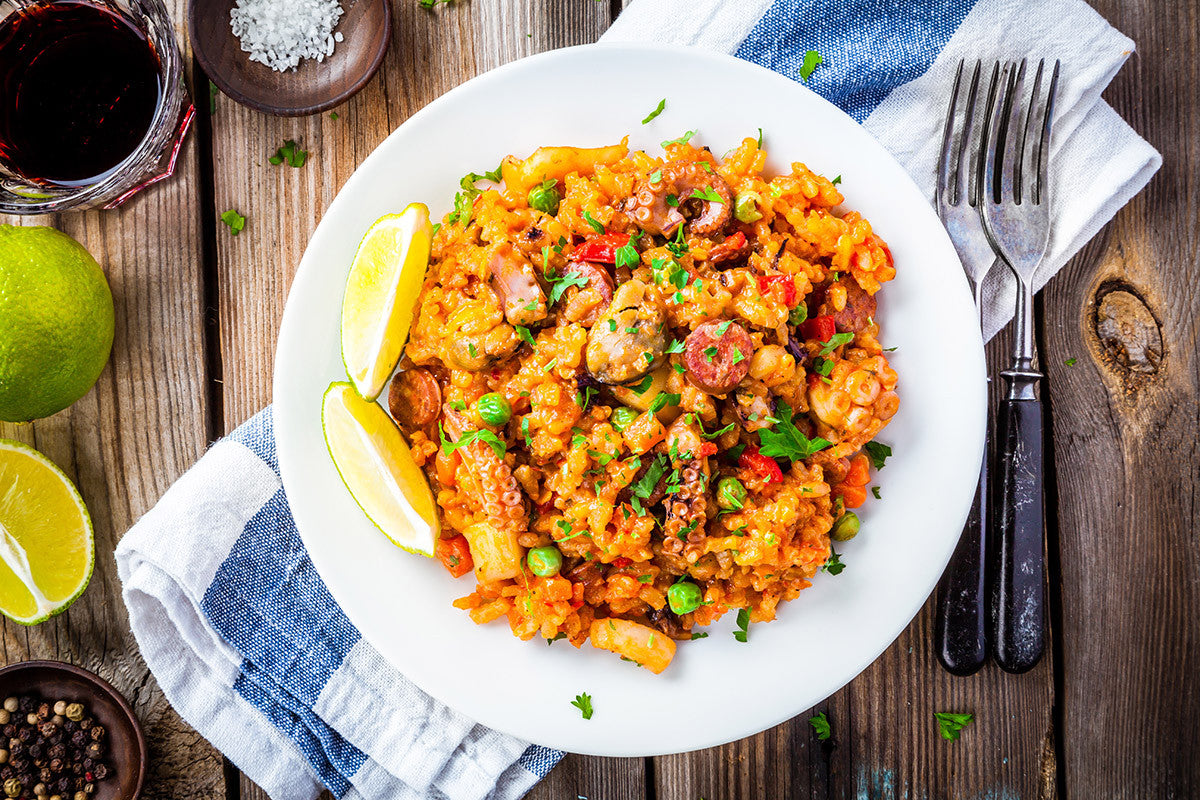 Shrimp and Sausage Risotto in Your Clay Pot Cooker