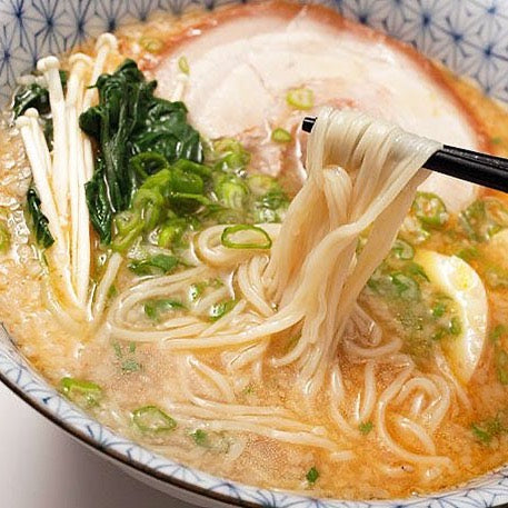 Tonkotsu Ramen noodle soup in Rich and Creamy Bone Broth