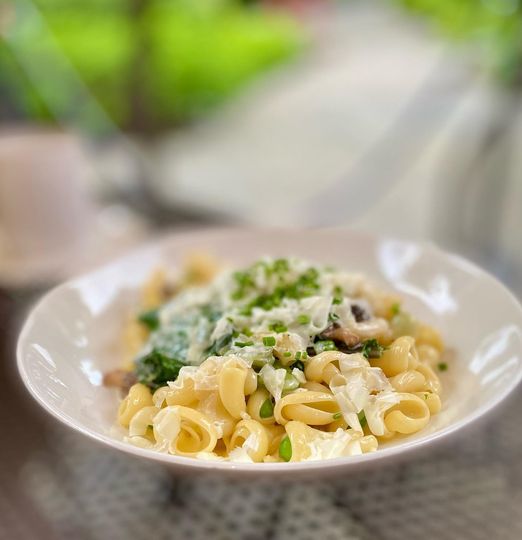 One Pot Pasta with Morel Mushrooms in vita clay instant crock pot slow multi cooker