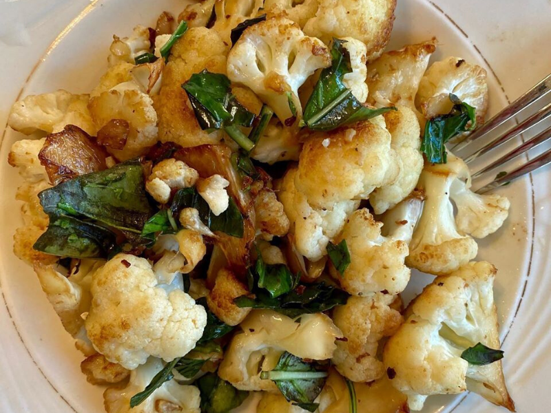Yummy Summer Dish: Roasted Basil Cauliflower with Simple Ingredients Cooked for 15-20 Minutes in VitaClay