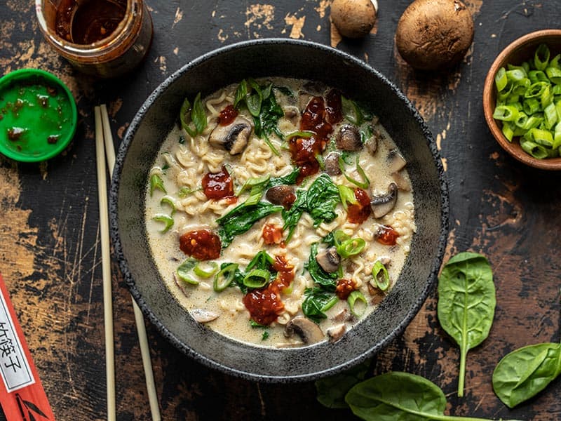 Vegan Creamy Mushroom Ramen